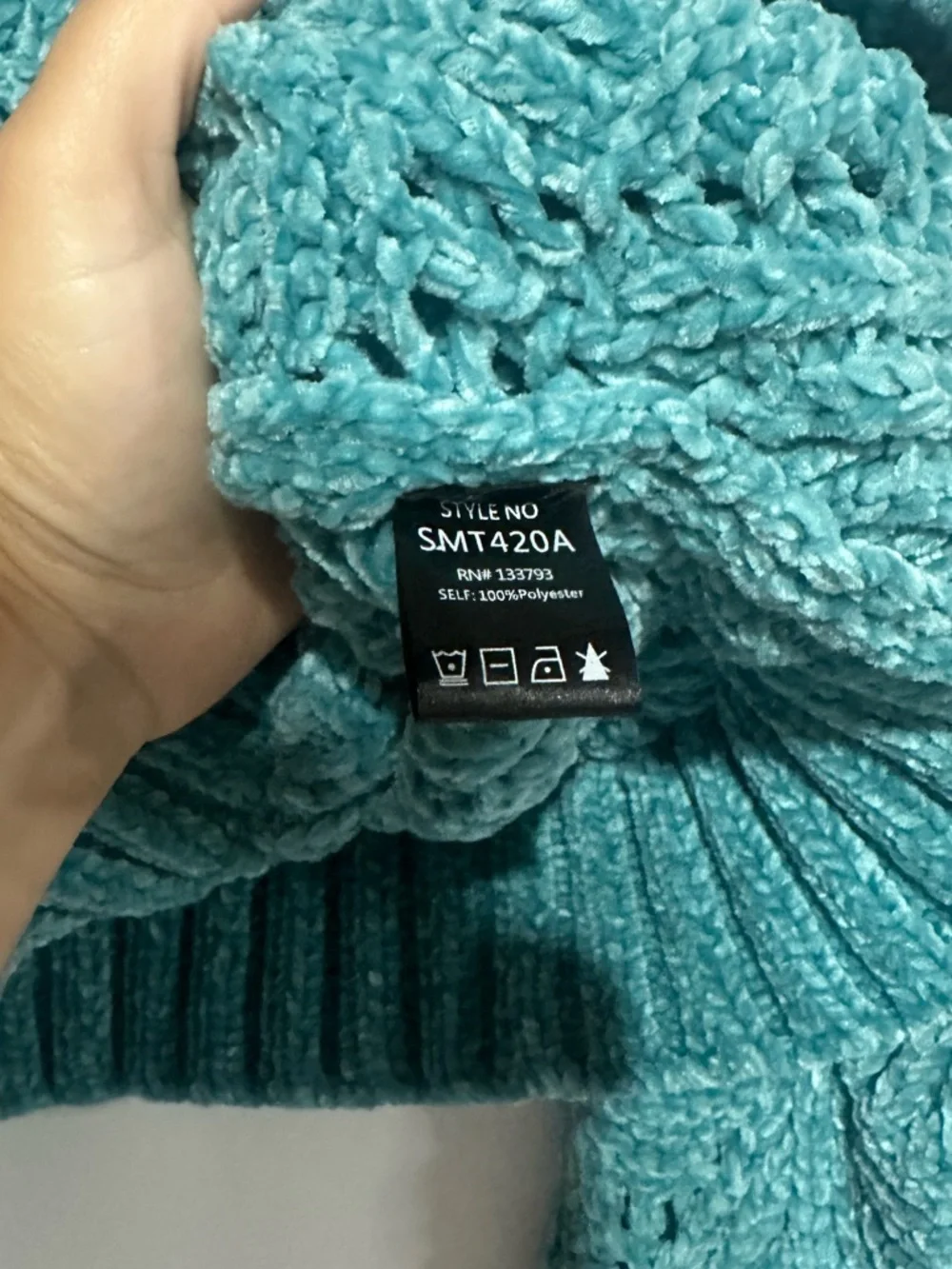 POL Cozy Chenille Knit Cowl Neck Sweater